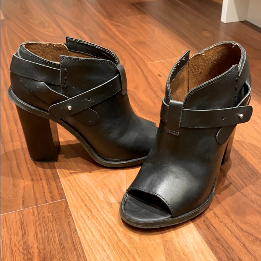 Sixty Seven Black Leather Bootie